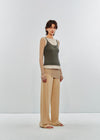 SWAYING 25 Early Autumn Knit Straight Casual Pants SW-SW25PF3B12C2-XING Apricot